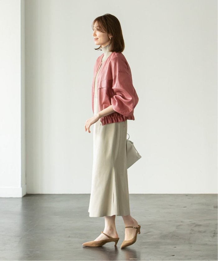 リネンライクシースルーボイルブルゾン◇