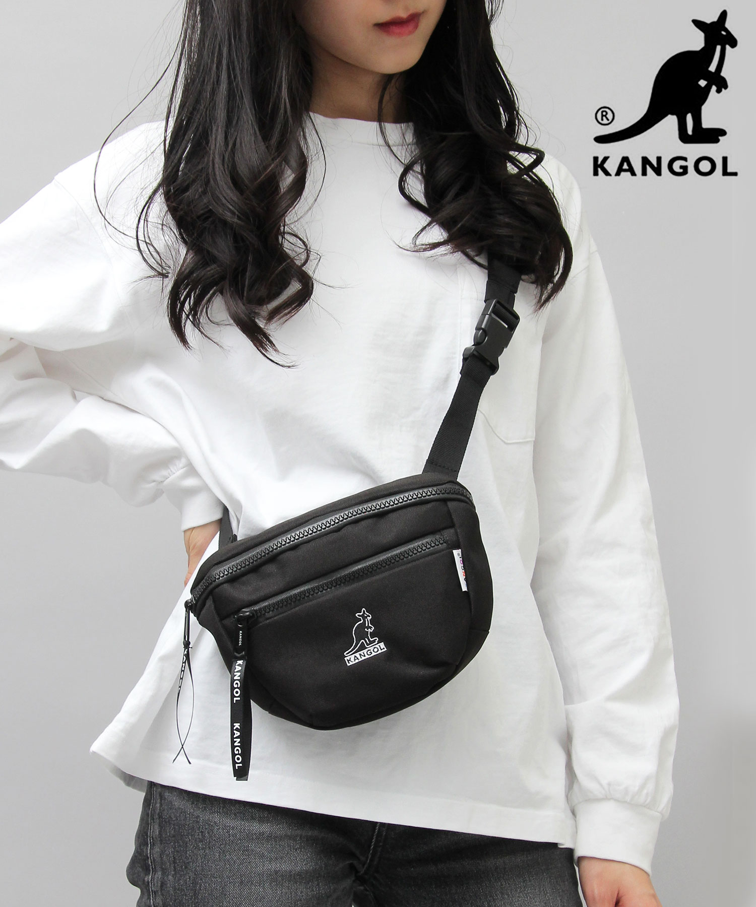 KANGOL / カンゴール / ロゴ刺繍 ポリエステル ミニショルダー