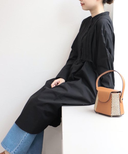 レイヤードロングシャツ