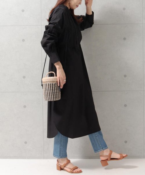 レイヤードロングシャツ