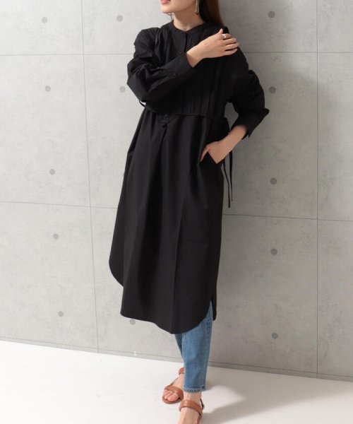 レイヤードロングシャツ