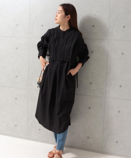 レイヤードロングシャツ