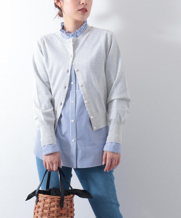 【25SS/未使用品】NOLLEY'S ノーリーズ フリル衿シャツ 今季モデル セール 45%OFF】衿フリルシャツ(504499585) | ノーリーズ
