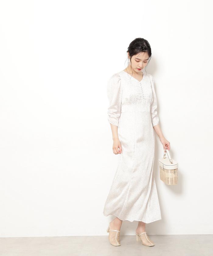 セール 50%OFF】ピンタックマーメイドワンピース(504500055