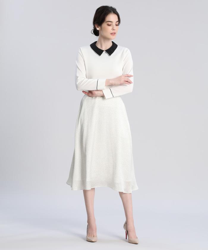最適な価格 大きいサイズ ドットフレアスカート Maglie Par Ef De