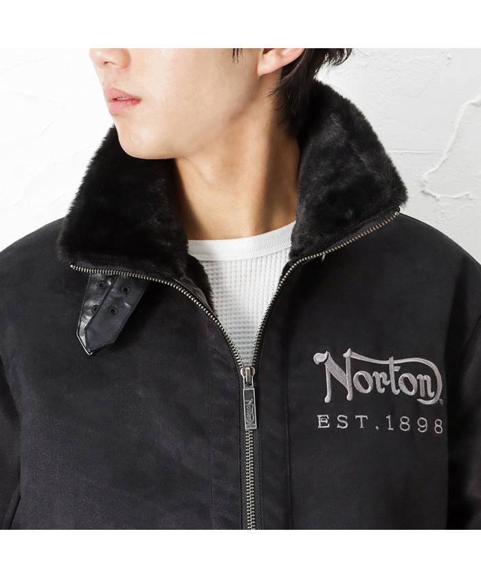 Norton] フェイクムートン ジャケット Norton PEETファミリーセール