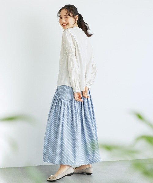ターバンパールリボンバレエパンプス<ふわさら>