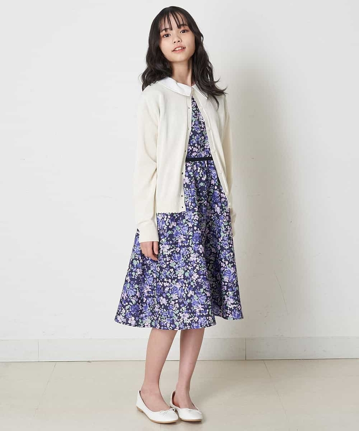 セール 29%OFF】[160]襟付きフラワープリントフィットアンド