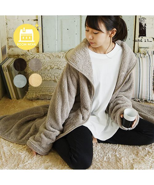 クーポン】アンドイット and it_ シープタッチロングコート クーポン】アンドイット and it_ シープタッチロングコート