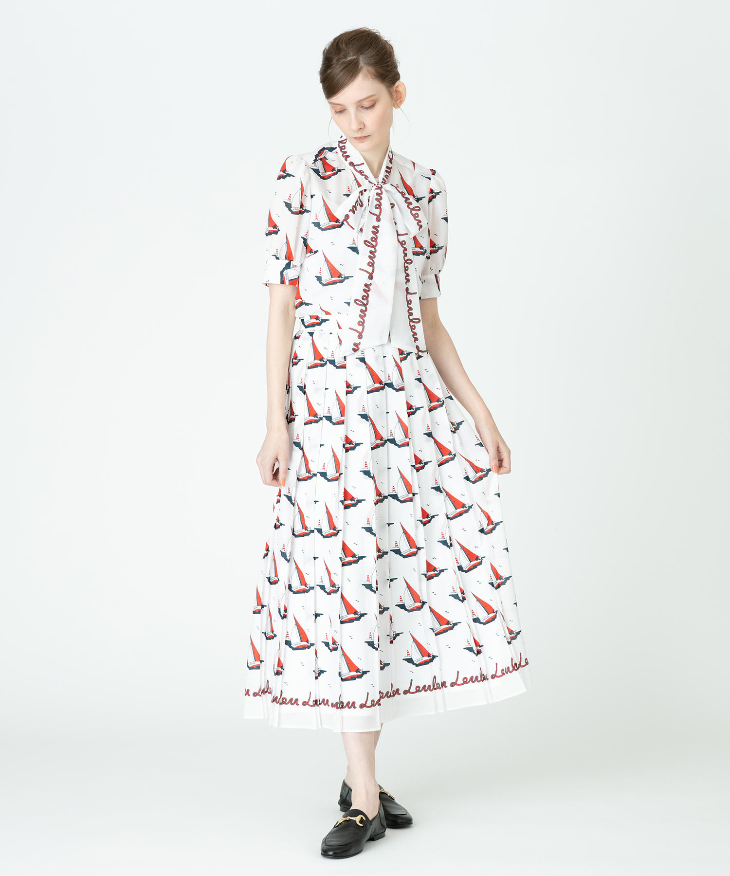 セットアップ対応商品】【LOULOU WILLOUGHBY】ヨットプリント