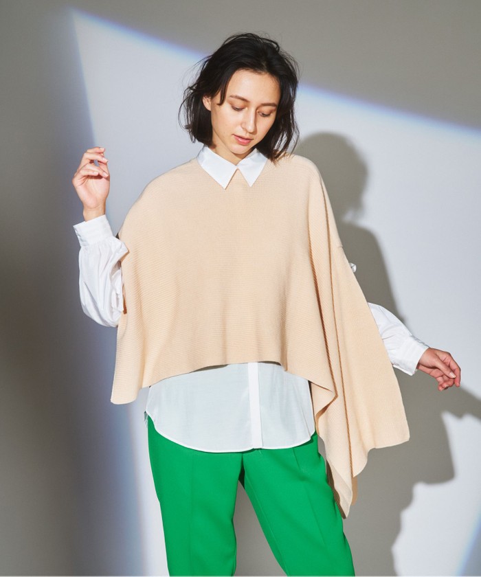 セール 50%OFF】リブポンチョストール(504504695) | グレース