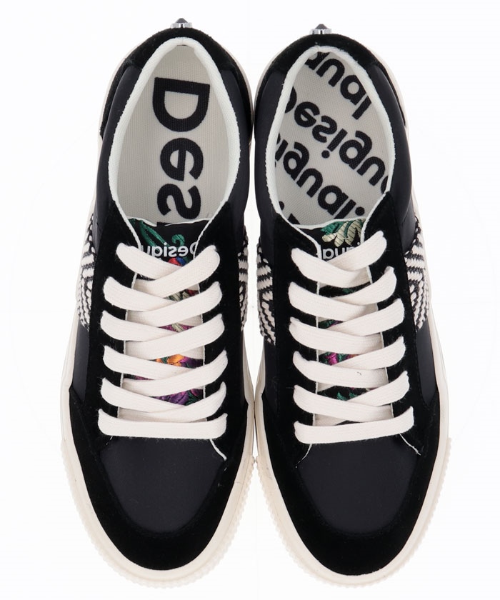 Desigual デジグアル 大人気 曼荼羅模様 ソックススニーカー 黒 セール 30%OFF】デシグアル Desigual エスニック装飾 スニーカー
