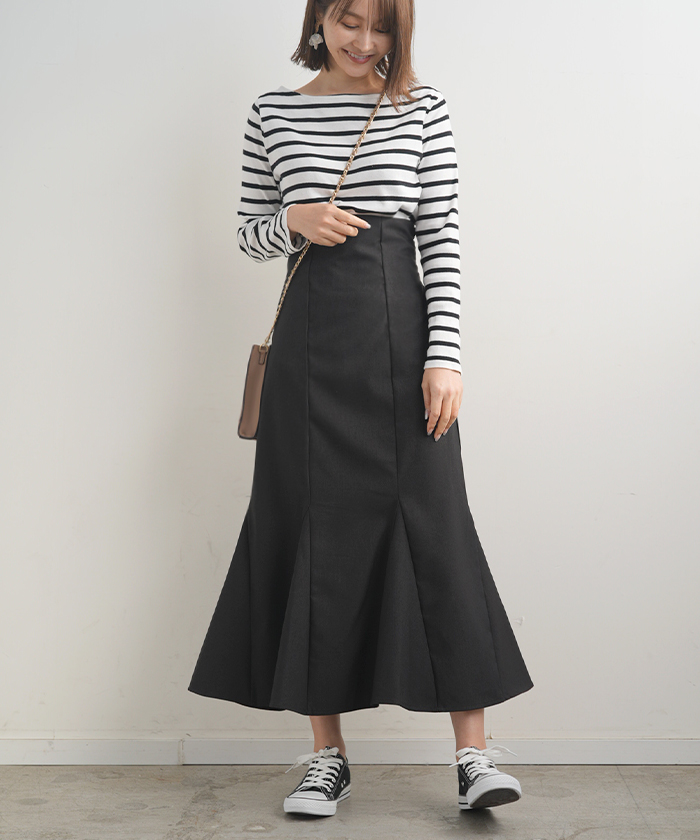 avouavou 韓国ドラマ協賛★JAQUARD HIGH WAIST MERMAID スカート Amazon.co.jp: [Aisaidun] マーメイドスカート レディース
