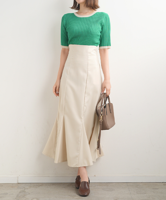 avouavou 韓国ドラマ協賛★JAQUARD HIGH WAIST MERMAID スカート avouavou 아보아보