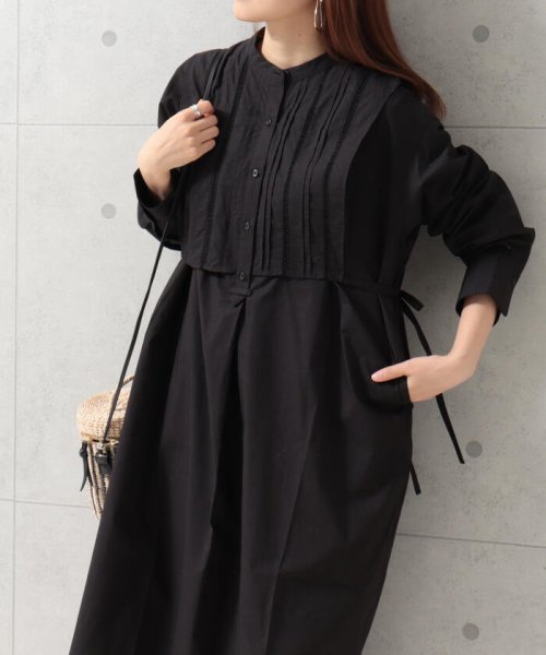 レイヤードロングシャツ