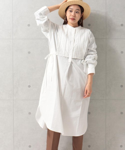レイヤードロングシャツ