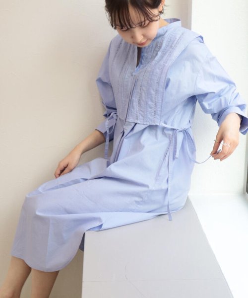 レイヤードロングシャツ