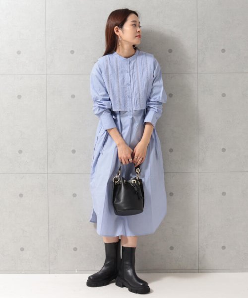 レイヤードロングシャツ