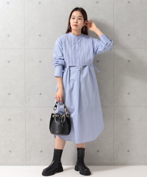 レイヤードロングシャツ
