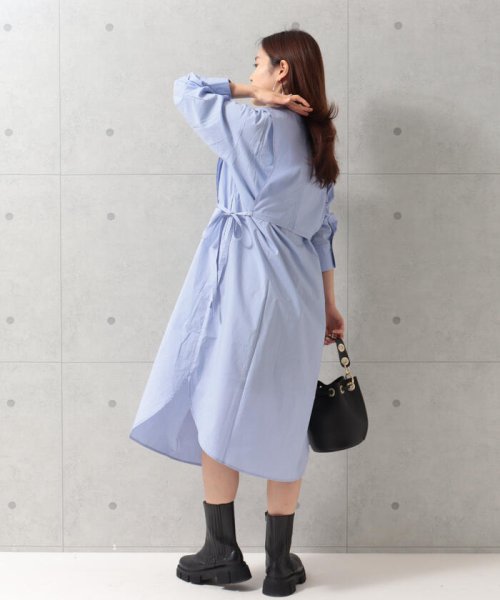 レイヤードロングシャツ