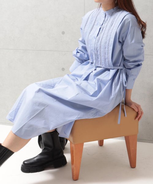 レイヤードロングシャツ