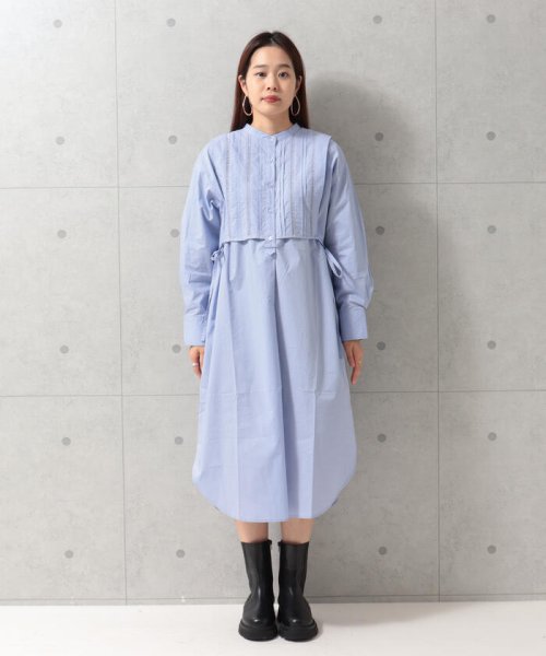 レイヤードロングシャツ