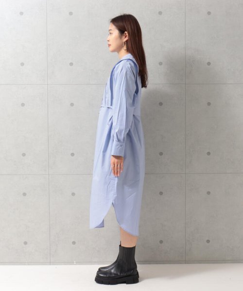 レイヤードロングシャツ