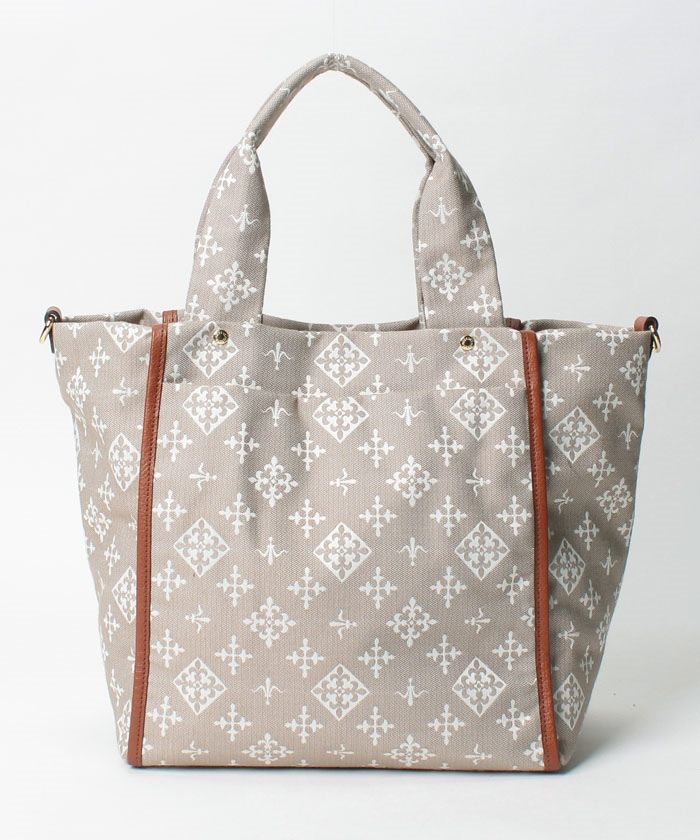 【極美品】ラシット SHOPPER トートバック コットンジャガード 2Way 極美品 ラシット トートバッグ 日本製 A4可 肩掛け 軽量