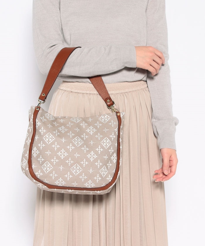 セール 30%OFF】【コットンジャガード】2WAY ショルダーバッグ