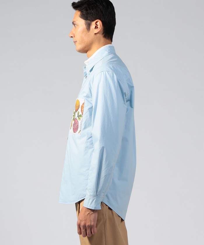 美品 CABaN コットンタイプライター パデットアートシャツブルゾン M 美品 CABaN コットンタイプライター パデットアートシャツブルゾン M