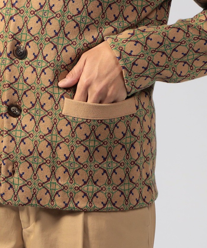 CABaN コットンカシミヤ アンティークタイルジャカードノー