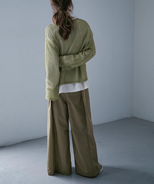 【関税込み】Silk Laundry ベージュ メッシュ 長袖トップス 楽天市場】 メッシュ トップス インナー シアー カットソー 透け