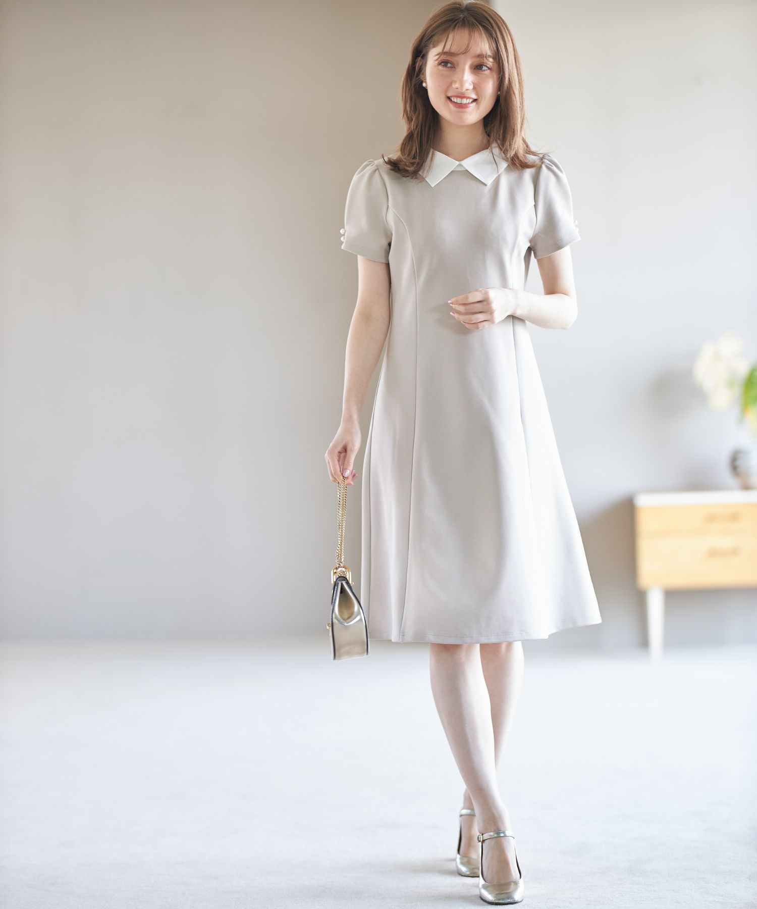 美品✴︎憧れのブルーアイリスミンクハーフコート袖口パフスリーブ