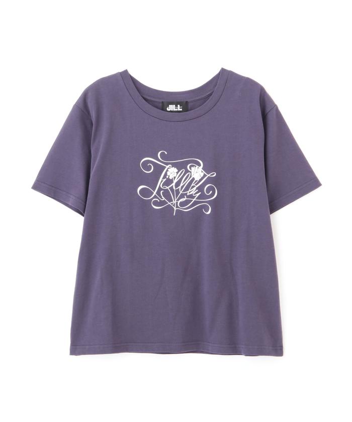 tシャツ Eglantine ローズペトール加工　パイルロゴTシャツ レディース EGLANTINE tシャツ Eglantine ローズペトール加工 パイルロゴT