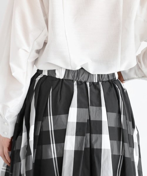 Aga 【手洗い可】モノトーンメモリーチェックスカート(504509814) | ラシュッド(LASUD) - d fashion Aga 【手洗い可】モノトーンメモリーチェックスカート(504509814) | ラシュッド(LASUD) - d fashion