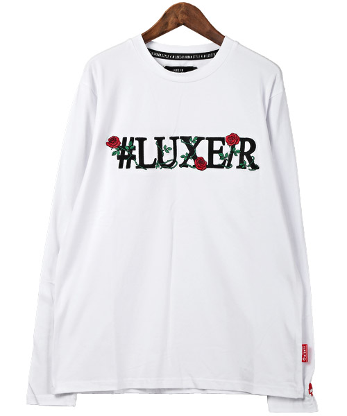 ラグスタイル LUXSTYLE LUXE/R(ラグジュ)バラ刺繍ロンT/ロンT ラグスタイル LUXSTYLE LUXE/R(ラグジュ)バラ刺繍ロンT/ロンT
