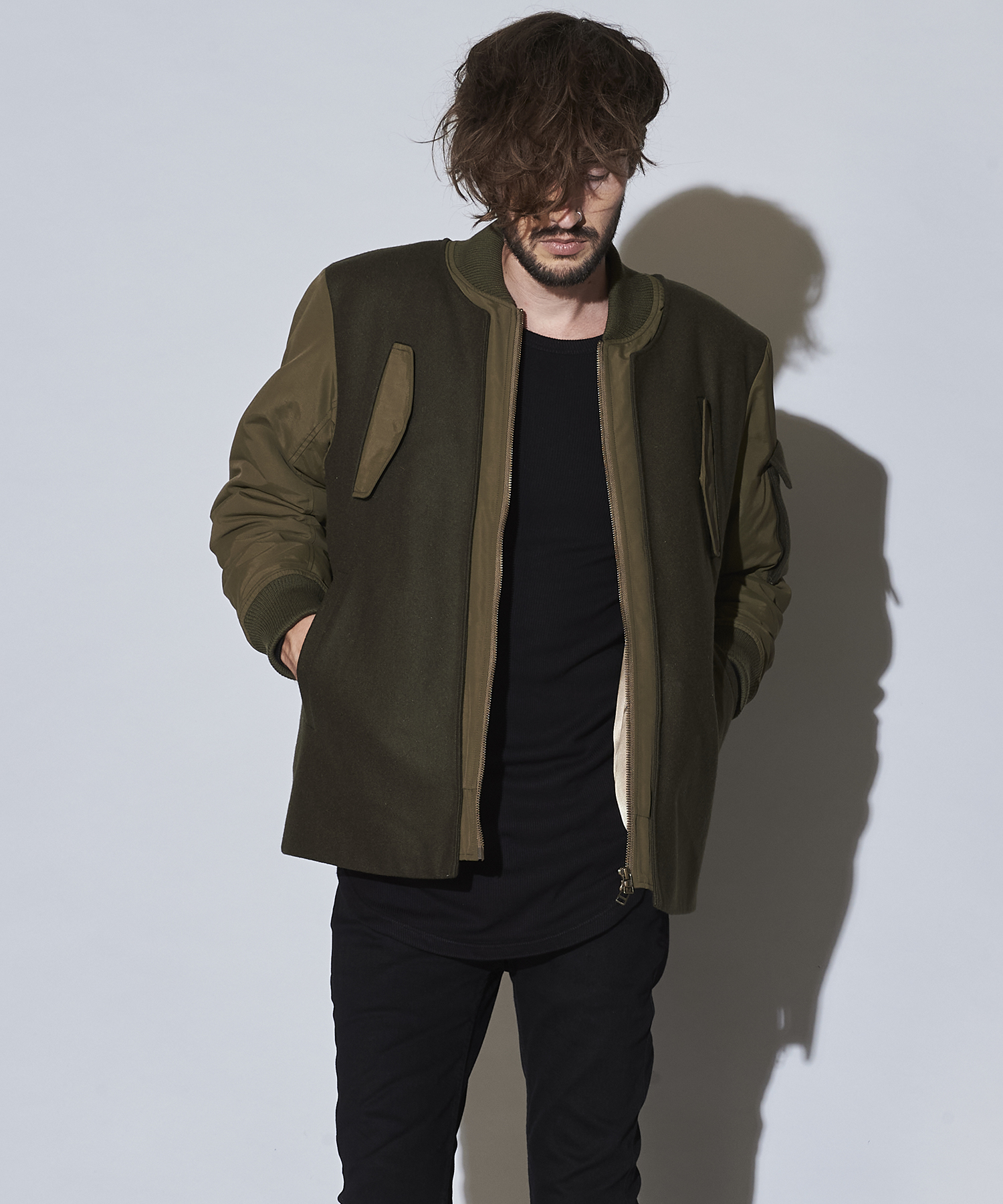 セール 30%OFF】ナイロン切替メルトンボンバーJKT(504512275) | ノー