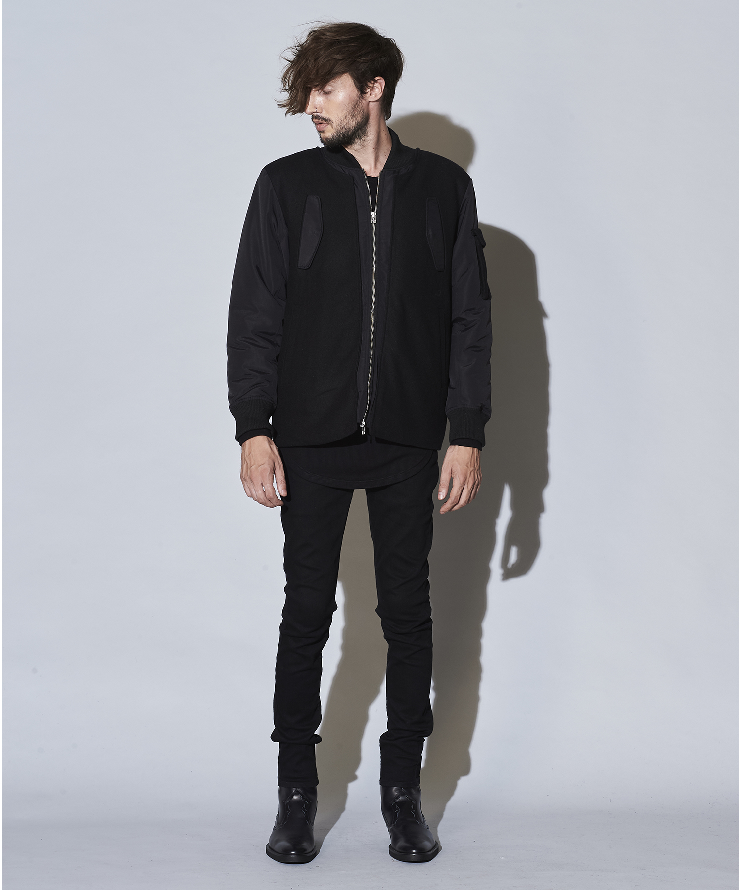 セール 30%OFF】ナイロン切替メルトンボンバーJKT(504512275) | ノー