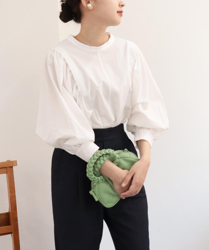 ギャザースリーブブラウス | AND ON JIONE STORE（アンドオン