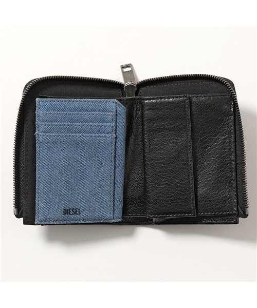 セール Diesel ディーゼル X P4229 L 12 Zip レザー L字ファスナー二つ折り財布 ミニ財布 メタルロゴ H1146 メンズ ディーゼル Diesel D Fashion