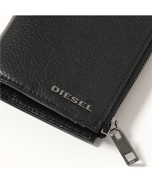 セール Diesel ディーゼル X P4229 L 12 Zip レザー L字ファスナー二つ折り財布 ミニ財布 メタルロゴ H1146 メンズ ディーゼル Diesel D Fashion