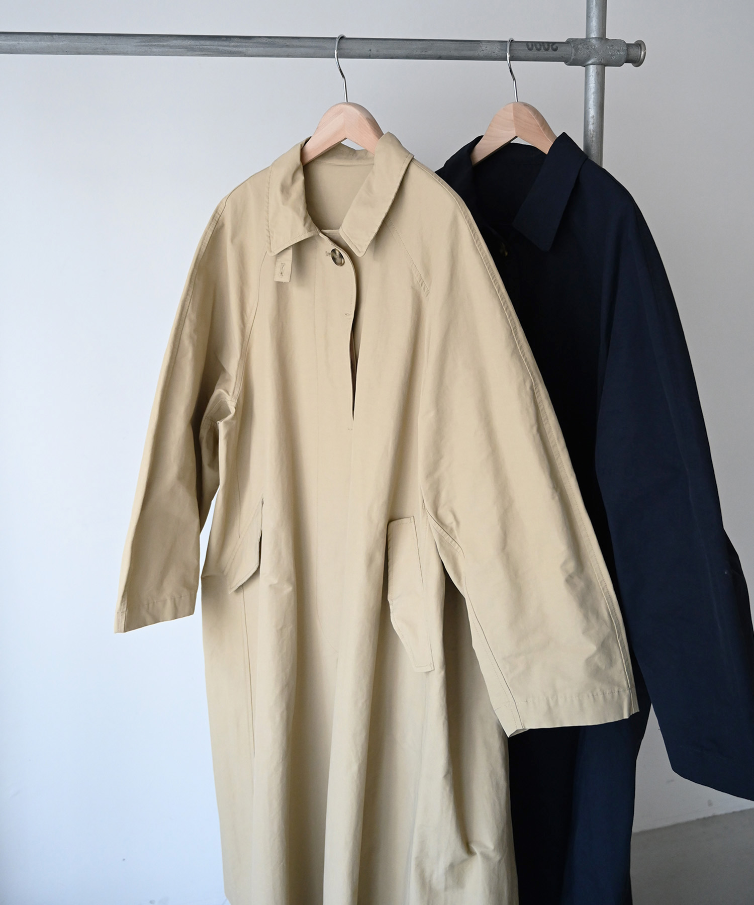 RED CHOP WORKS ステンカラーロングコート　ベージュ36 キャナルジーン CANAL JEAN RED CHOP WORKS(レッドチョップ