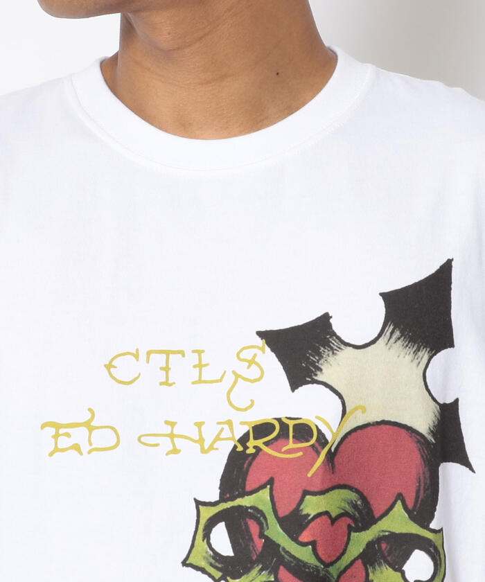 CTLS×Ed Hardy/シーティーエルエス×エド ハーディー/コラボ CREW T