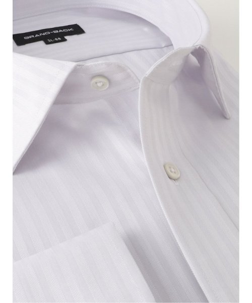 【大きいサイズ】グランバック/GRAND－BACK 綿100％ 形態安定 ワイドカラー長袖シャツ (504514646) | グランバック