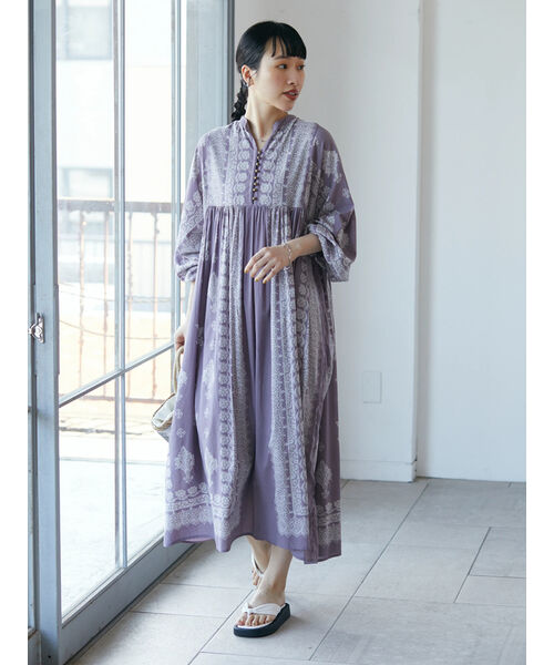 セール 50%OFF】ウエスト切り替えボリュームワンピース