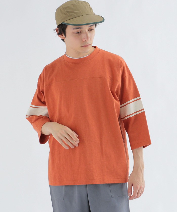 セール】SHIPS any: 6分袖 フットボール Tシャツ◇(504515333