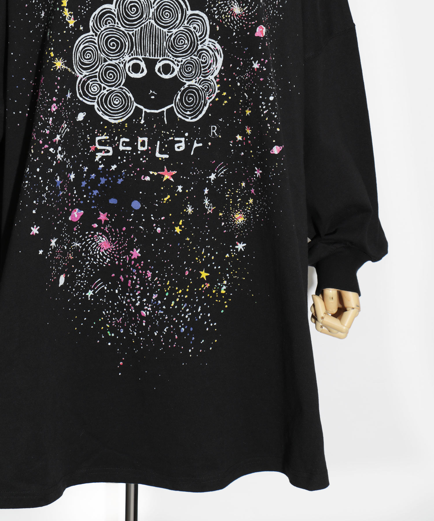 セール】宇宙クラゲ柄シフォン切替シャツワンピース(504842300