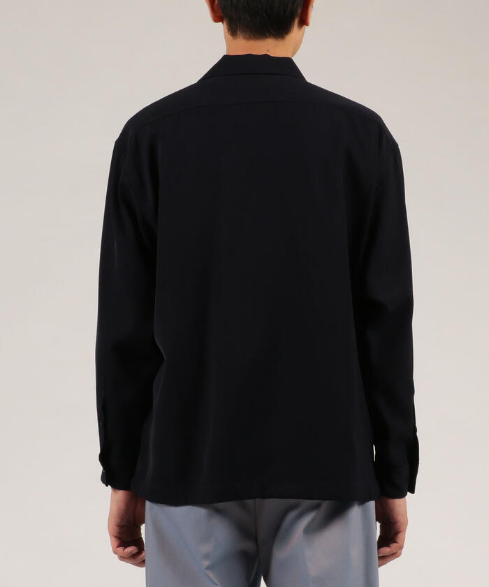 セール 50%OFF】ウールレーヨン オープンカラーシャツ(504516486