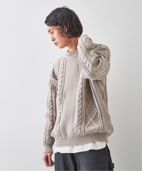 スポンディッシュ オーバーサイズ ケーブルニット