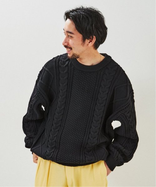 スポンディッシュ オーバーサイズ ケーブルニット